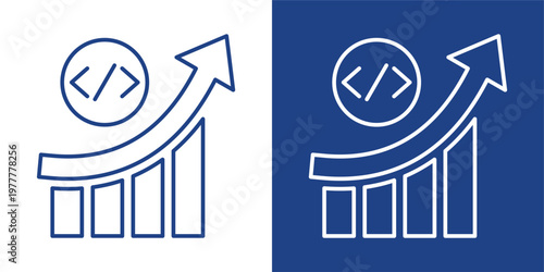 System Performance Blue And White Icon Style Collection