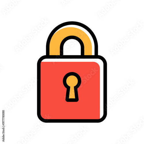 A simple illustration of a locked padlock with a keyhole