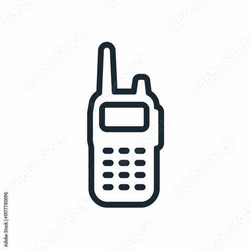 A walkie-talkie icon, ideal for communication and broadcasting needs. A symbol of radio communication, technology and transmitting signals.