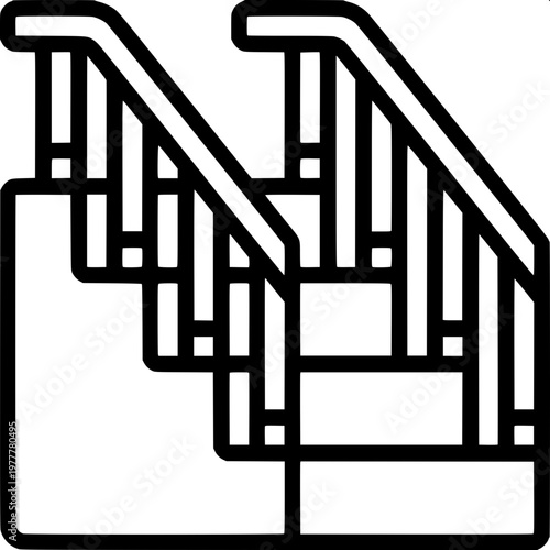 “Side-view pictogram set of different slides—spiral, enclosed tube, ladder entry, and platform slides—uniform icon style.”