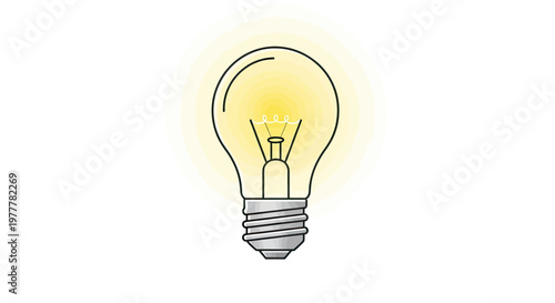A glowing light bulb, symbolizing an idea or inspiration