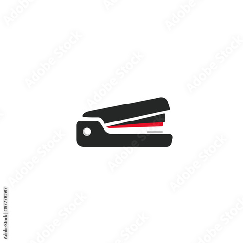 Blue Office Stapler and Stationery Icon Concept