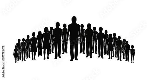 A Diverse Group of People Standing Together in Formation.