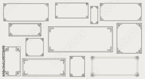 Elegant Decorative Frames Collection: Vintage Ornate Borders for Design Projects