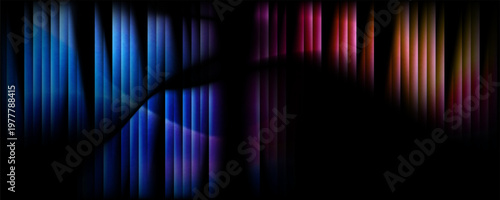 Blue neon tube lamp set. Glowing led light line beam collection. Bright luminous fluorescent bar stick lines. Shining cold color strip element pack to divide, separate, decorate. Vector illustration