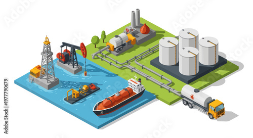 Oil and Gas Industry Extraction Processing and Transportation.
