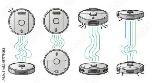 Robot Vacuum Cleaner in Motion.