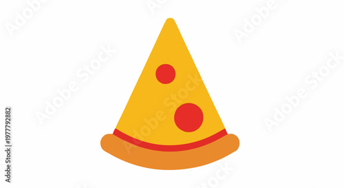 Single triangular slice of delicious pepperoni pizza with melted cheese isolated on a clean white background
