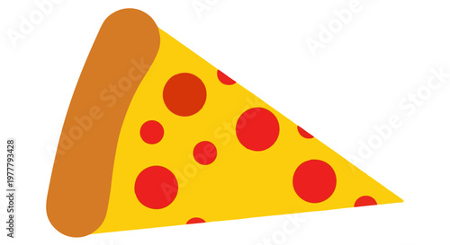 Single delicious slice of pepperoni pizza featuring melted cheese and red toppings on a white background