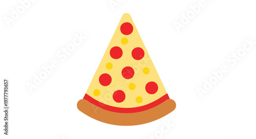 Freshly baked pepperoni pizza slice with melted cheese isolated on a clean white background for display