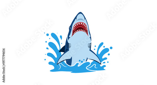 Water splash with blue waves and bird silhouette icon design