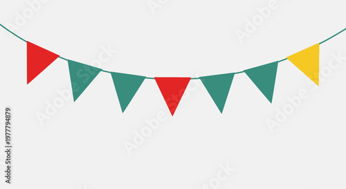 Colorful Triangle Bunting Flags Garland on String for Celebration