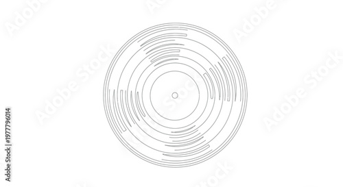 Abstract circular pattern with concentric grooves and a central dot