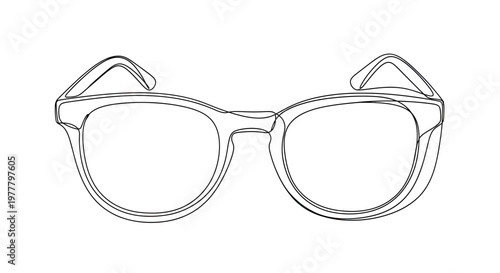 Simple line drawing of a pair of glasses