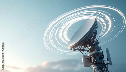 Data Transmission Tower: An image showcasing a data transmission tower against a backdrop of the sky, symbolizing modern communication and the seamless flow of information.