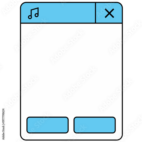 Vector Illustration of Pop-Up Notification UI Window Interface