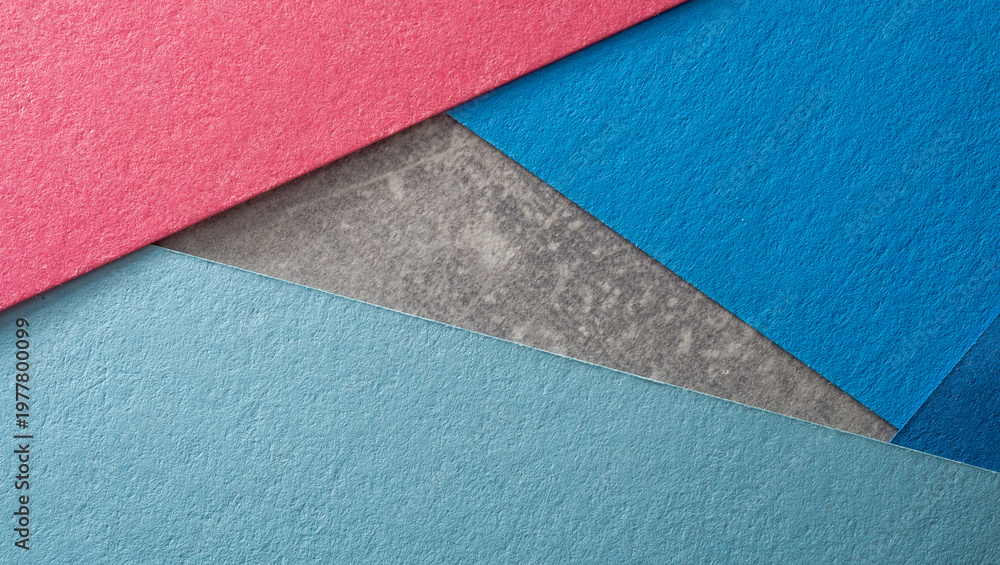 Fototapeta premium Multicolor abstract background with paper texture. Textured colored paper with Suprematist geometric shapes and lines.