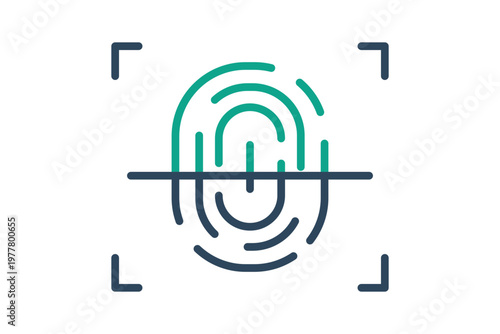 Biometrics icon. Icon related to forensics. Government elements vector illustration. Line icon style