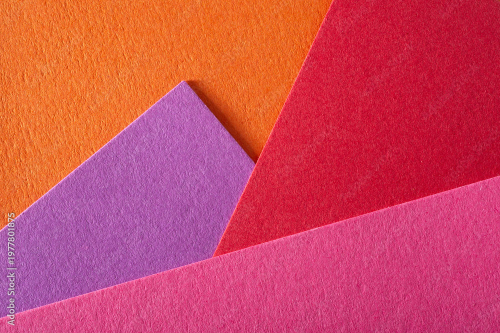 Fototapeta premium Multicolor abstract background with paper texture. Textured colored paper with Suprematist geometric shapes and lines.