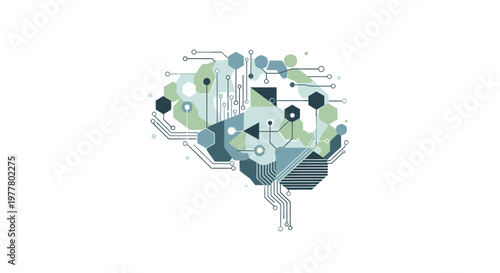 Digital Brain Network, Artificial Intelligence Concept