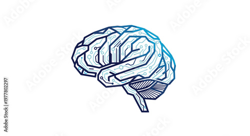 Digital Brain Network, Artificial Intelligence Concept