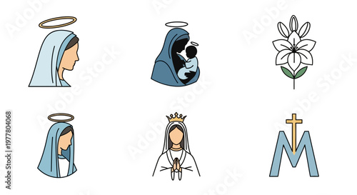 Virgin Mary Religious Icons: Motherhood, Faith, Purity, and Symbolism