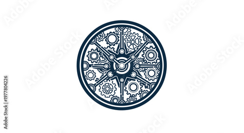 Intricate Mechanical Clockwork Design - Steampunk Style Gear System