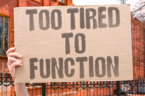 Quadro su tela "Too Tired To Function" Chronic exhaustion from overwork, inadequate rest, and persistent stress leaves many adults unable to function fully