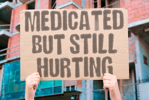 Obraz na plátne "Medicated But Still Hurting" Many people taking psychiatric medication continue to experience significant symptoms that medication alone does not resolve