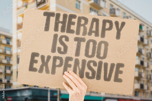 Fotografie "Therapy Is Too Expensive" Weekly therapy sessions are priced out of reach for most wage earners without comprehensive mental health coverage