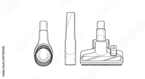 Vacuum Cleaner Attachments: Brush, Crevice Tool, and Floor Head
