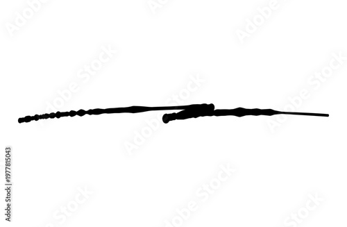 二重線の重なりがある手書きアンダーラインイラスト