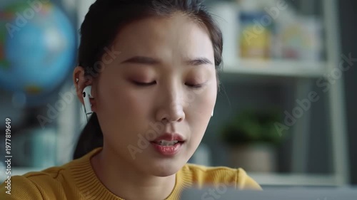 Woman Working on Laptop.