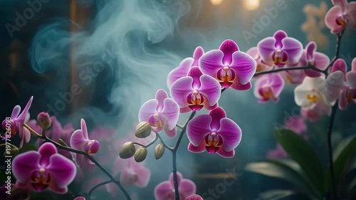 Ultra-realistic full-frame video of delicate purple flowers gently floating on a calm water surface, soft ripples reflecting natural light, serene pond or spa environment, tranquil and peaceful atmosp