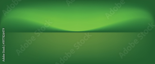 Abstract gradient podium background. Empty green 3D studio background. Clean scene for product presentation mockup template. eps 10