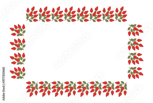 ローズヒップの四角フレーム