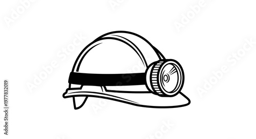 Mining Helmet with Headlamp - Safety Gear for Underground Work
