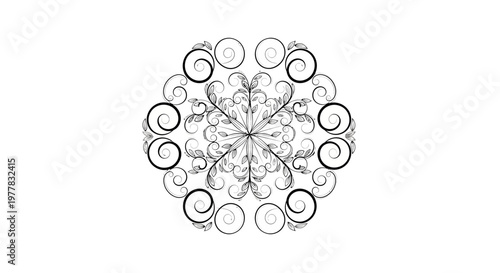 Intricate Metallic Ornate Design.