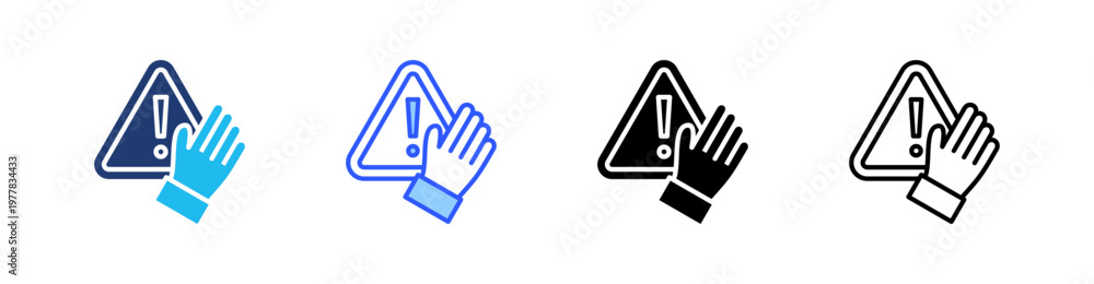 Obraz premium Prevention Multiple Style Icon Set Collection Pack Web Banner Vector