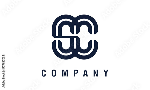 Monogram SC Letter Logo Design for Corporate Brand Identity