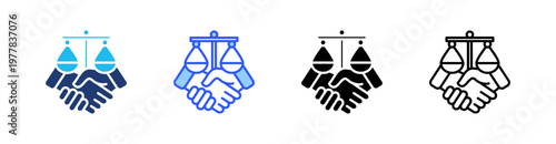 Reconciliation Multiple Style Icon Set Collection Pack Web Banner Vector 