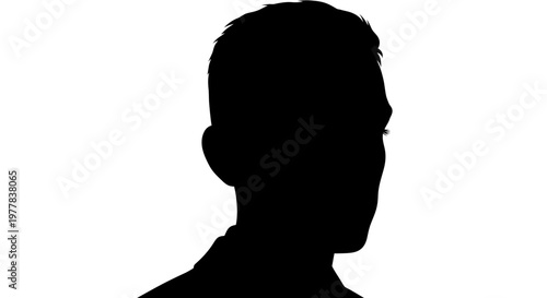 Silhouette of a young man.