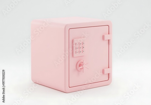 Modern Pink Safe Box with Digital Lock