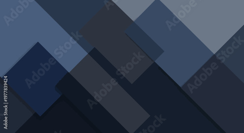 Geometric shapes in shades of blue.