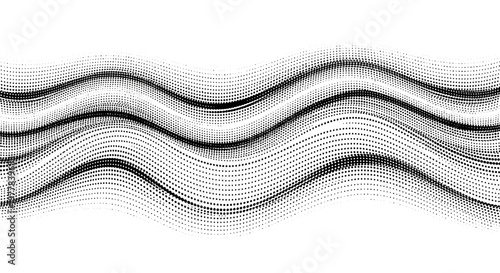 Black and white wavy pattern design.