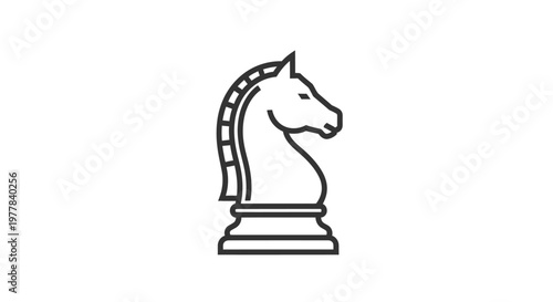 a black and white drawing of a chess piece.