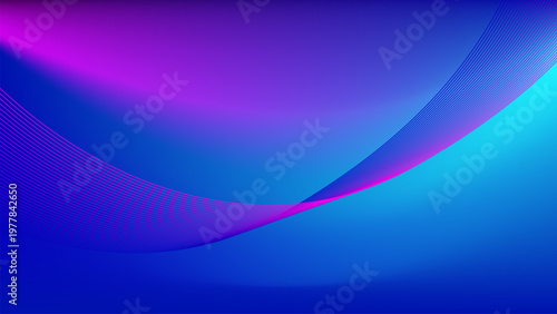 Wavy blended lines with blue and purple gradient mesh abstract background nice for wallpaper or banner