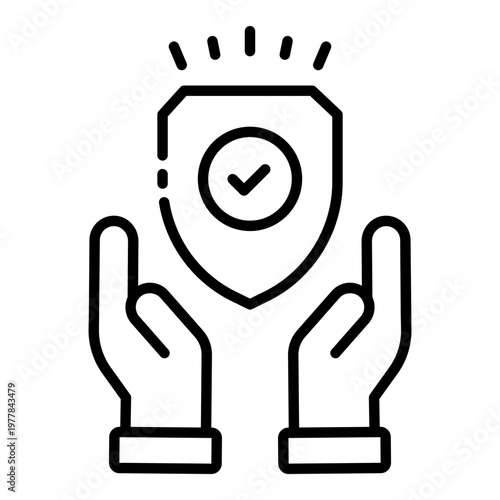 trusted icon. shield protection. reliability mark. security system