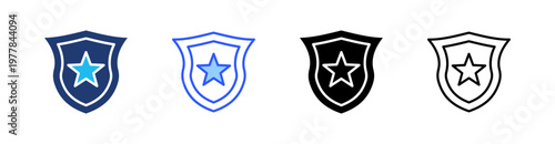 Guardian Multiple Style Icon Set Collection Pack Web Banner Vector 