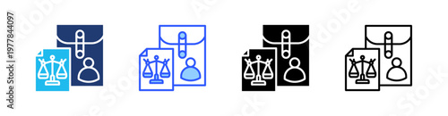 Plaintiff Multiple Style Icon Set Collection Pack Web Banner Vector 